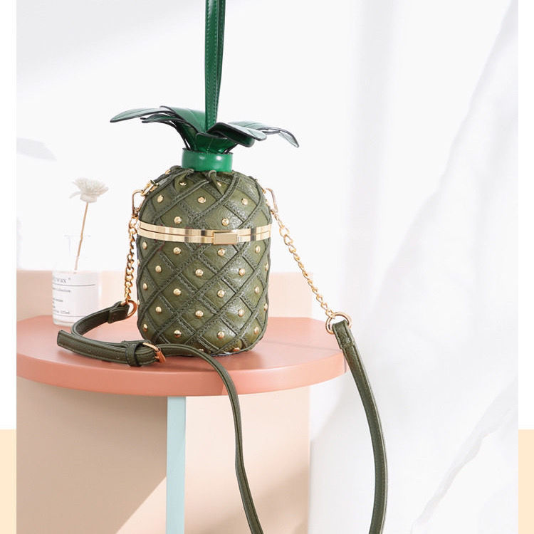 Pineapple Shape Ladies Hand Bag Ladies Shoulder Messenger Bag