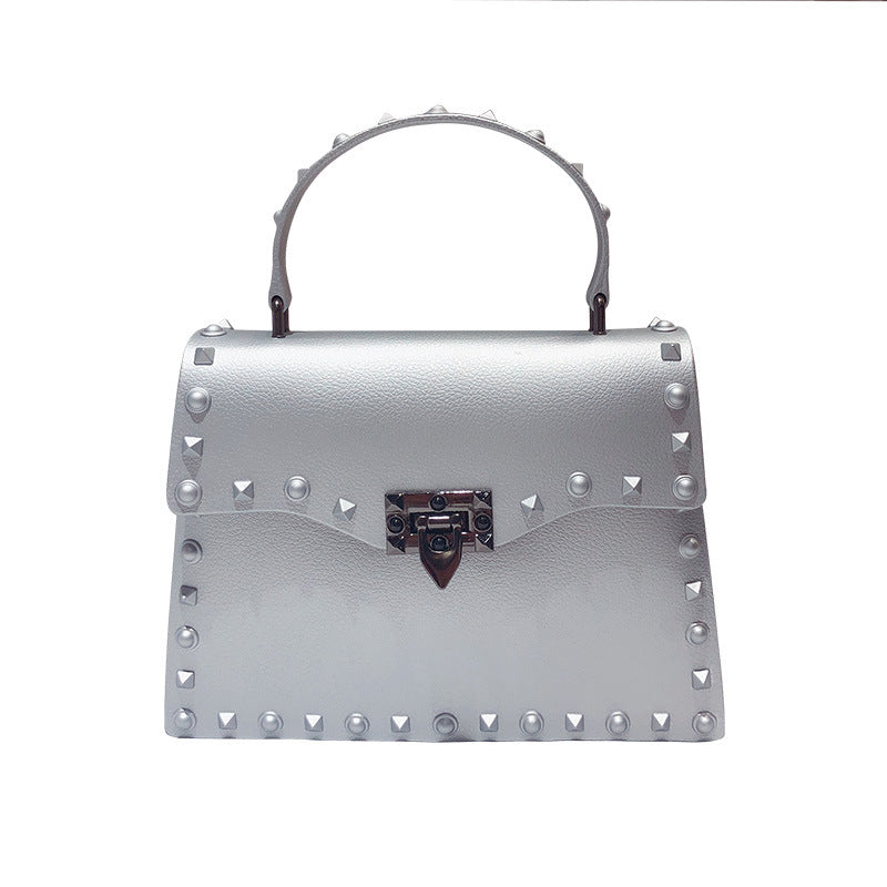 Frosted Matte Diamond Stud Handbag