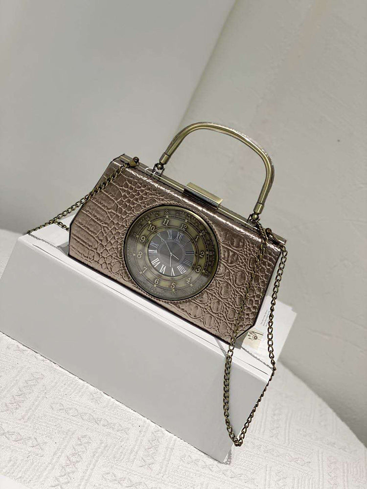 Clock bag personalized handbag