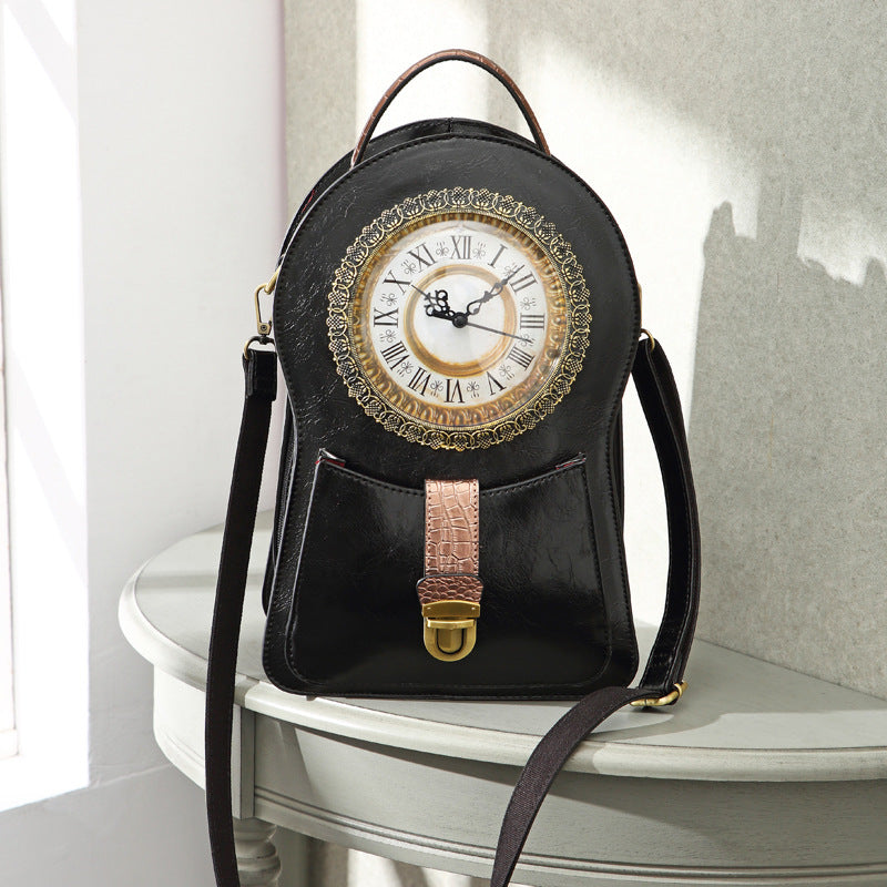 vintage clock backpack