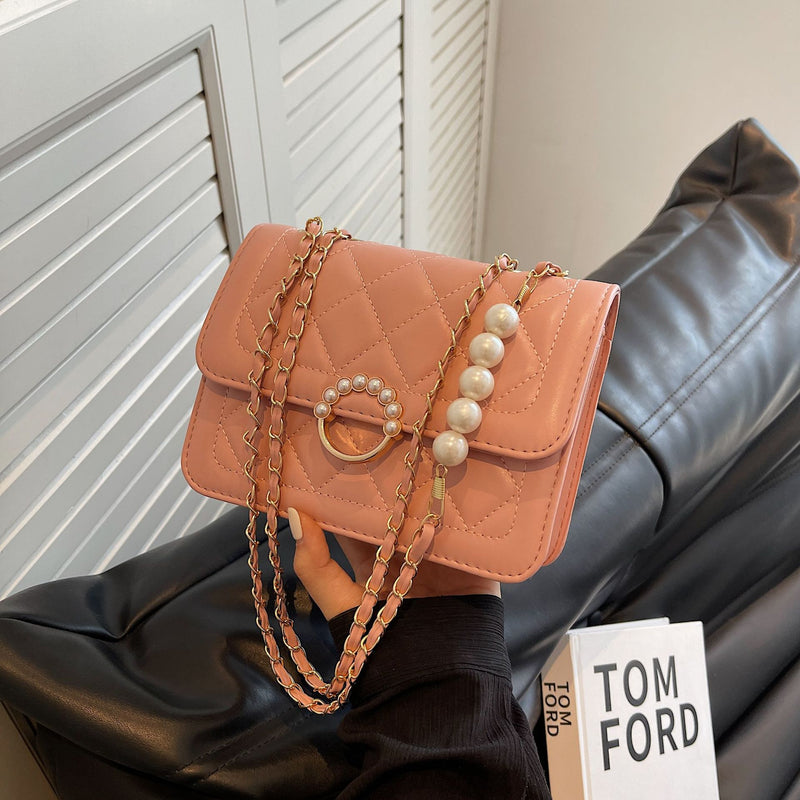 New Trendy Pearl Chain Crossbody Bag