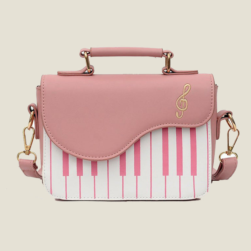 Piano Note Stylish Contrast Color Crossbody Bag