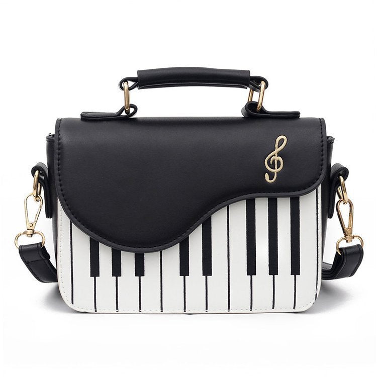 Piano Note Stylish Contrast Color Crossbody Bag