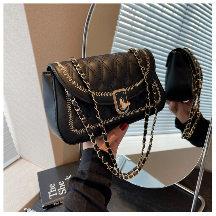 Diamond chain Korean style simple crossbody small square bag