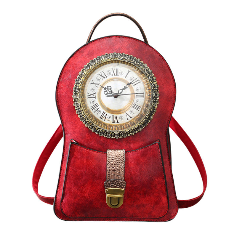 vintage clock backpack