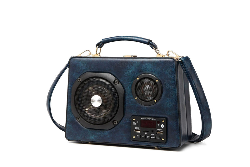 New portable speaker wireless Bluetooth bag retro portable wooden audio bag