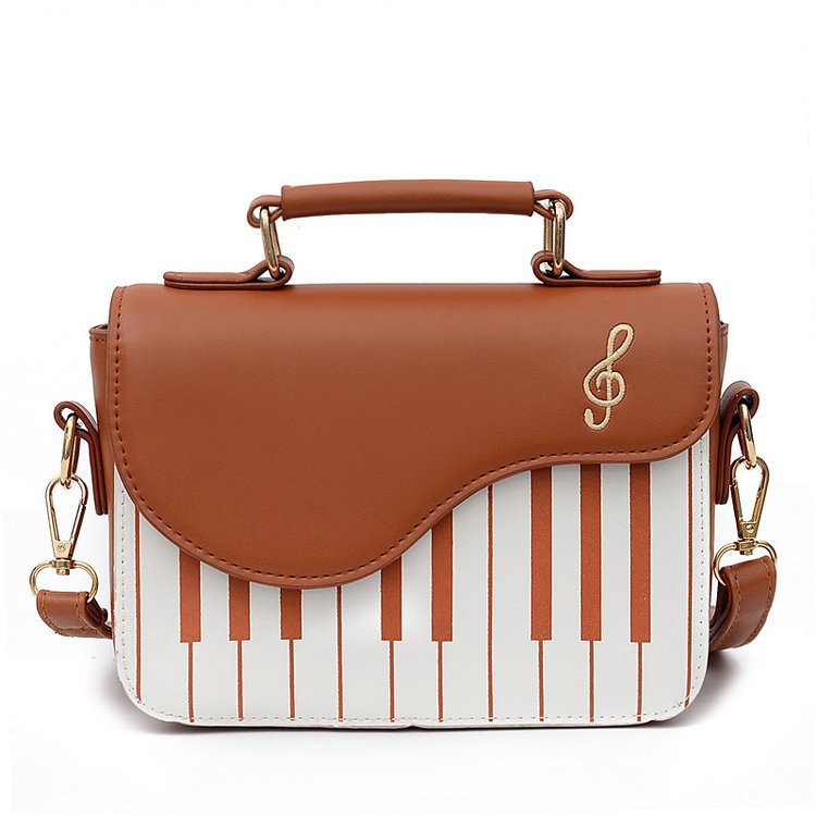 Piano Note Stylish Contrast Color Crossbody Bag