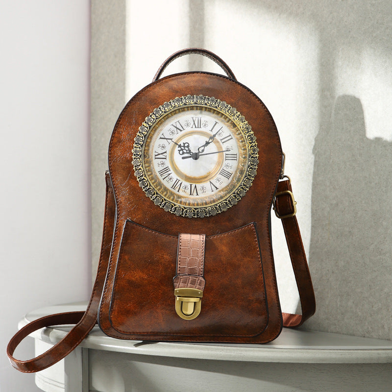 vintage clock backpack