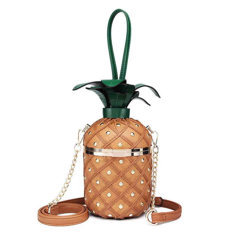 Pineapple Shape Ladies Hand Bag Ladies Shoulder Messenger Bag