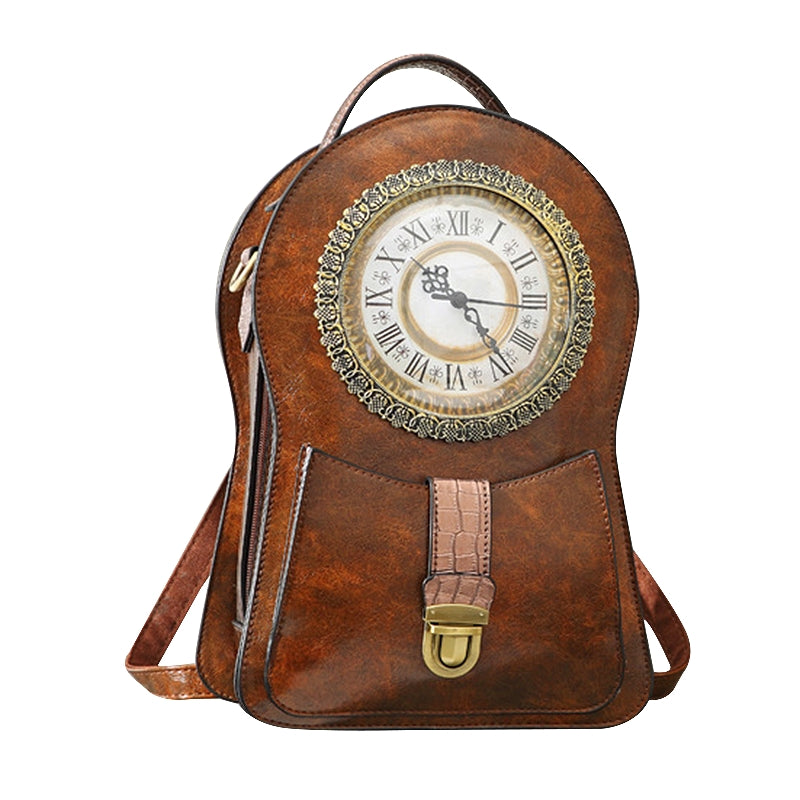 Backpack Women's Bag Creative Clock Bag Retro Single Shoulder Messenger Packaging